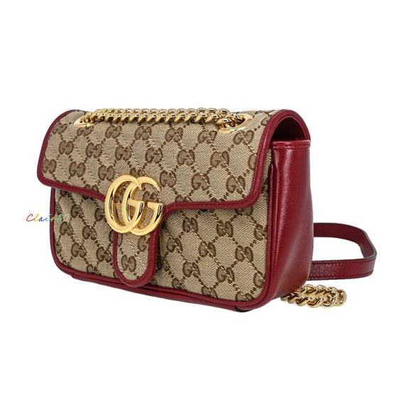 Gucci GG Marmont Diagonal Matelassé Original GG Canvas Mini Cross Body Bag - Picture 2 of 9
